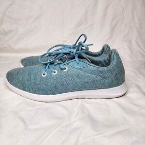 Merinos Women's Lace Up Wool Runners 11 Mist Green